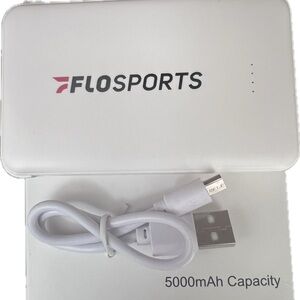 FloSports White Power Bank 5000mAh
